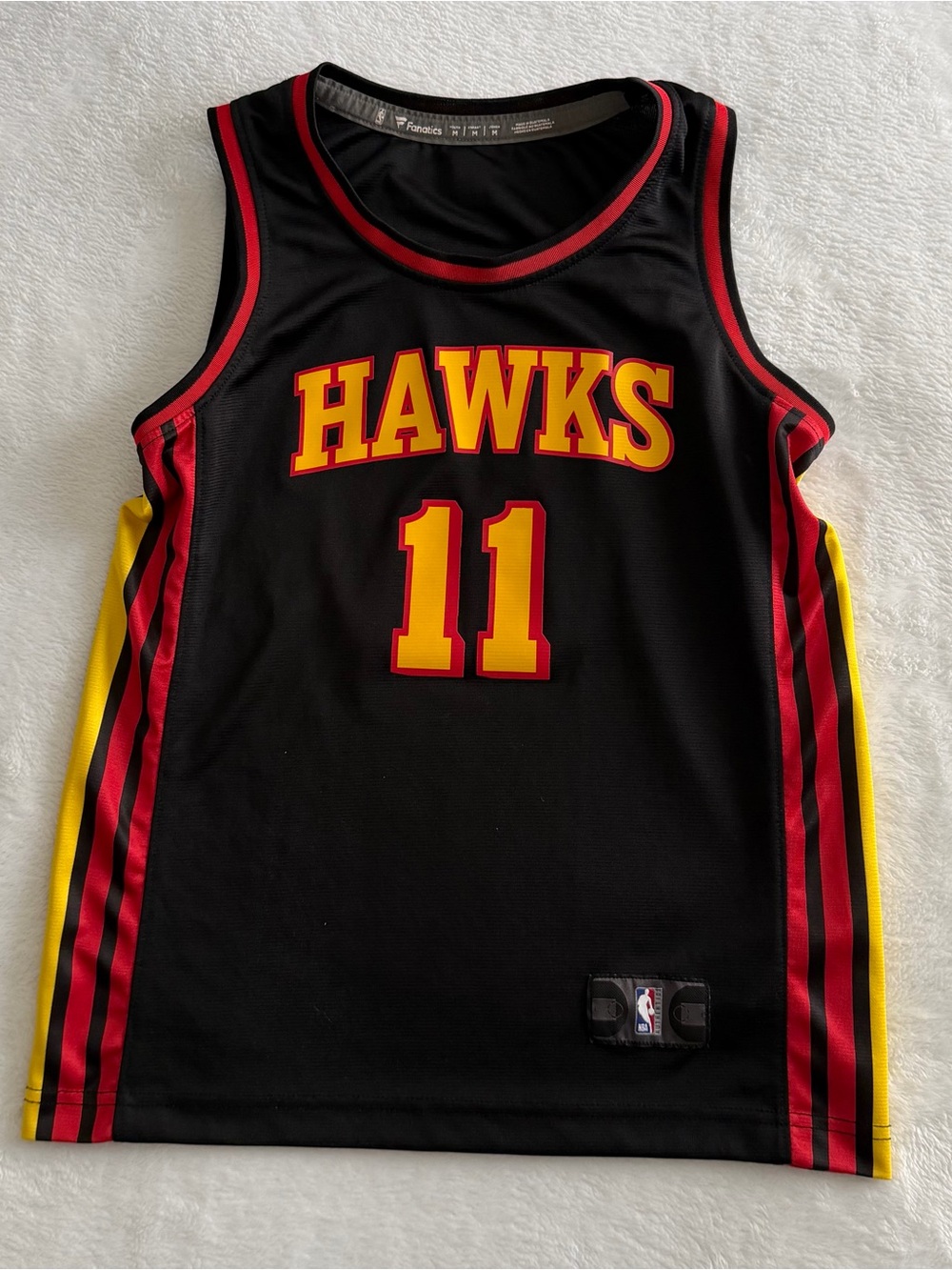 Fanatics Trae Young #11 Atlanta Hawks Youth Medium Black/Red/Yellow NBA Jersey